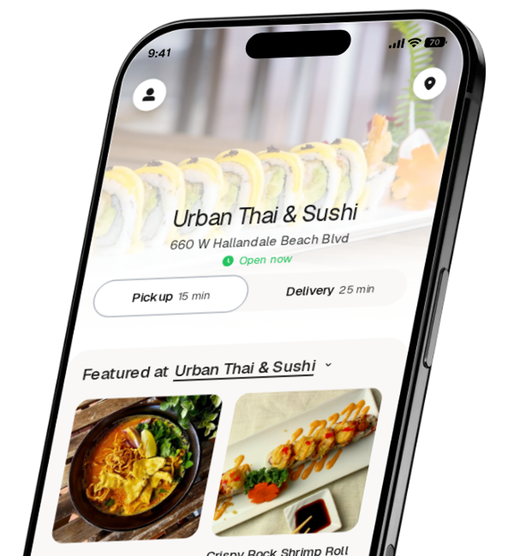 Urban Thai & Sushi app preview