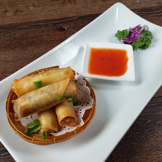Homemade Thai Spring Rolls.