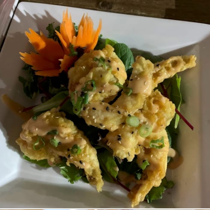 Crispy Rock Shrimp Appetizer.