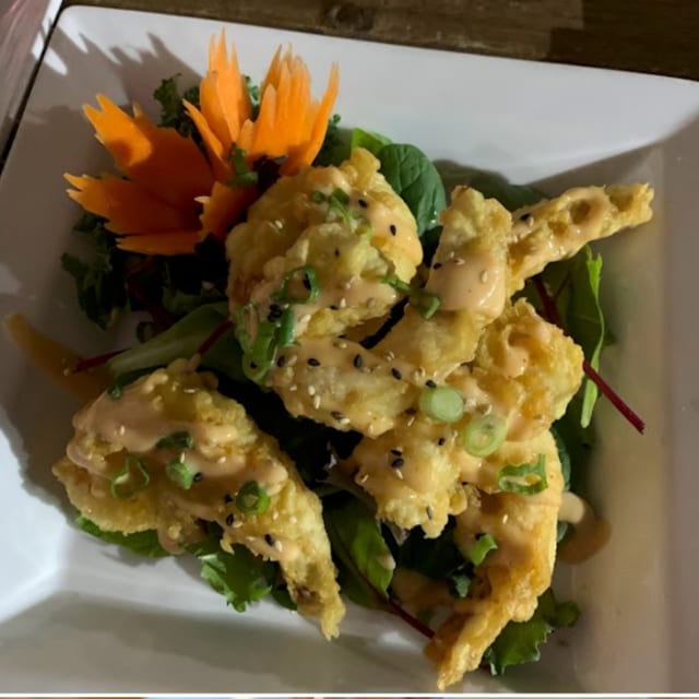 Crispy Rock Shrimp Appetizer.